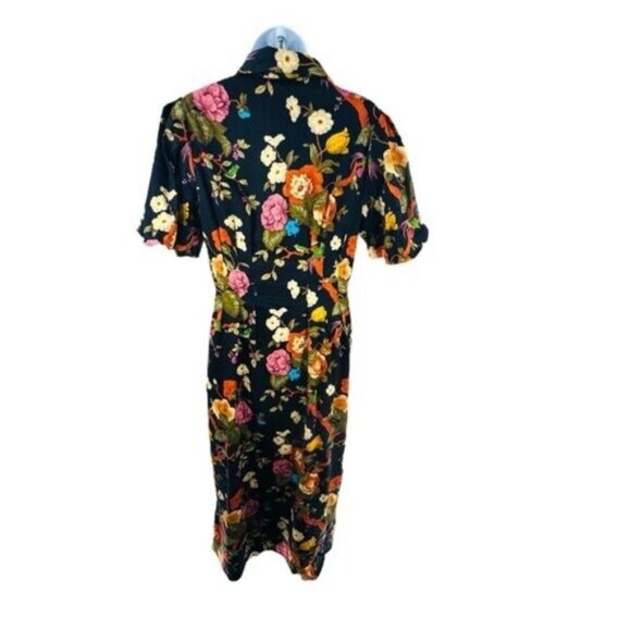 Tuckernuck | NEW Baroque Floral Delaney Short Puff Sleeve Maxi Dress Size S - Picture 8 of 11